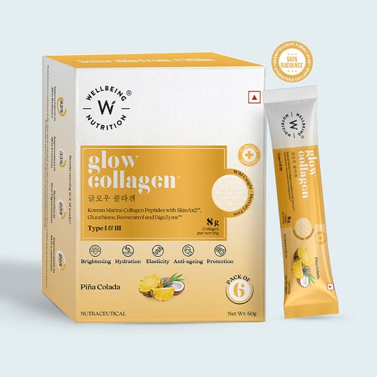 Wellbeing Glow Collagen Pina Colada Flavor Sachets
