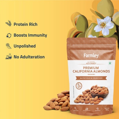 Farmley Premium California Almonds (Badaam)