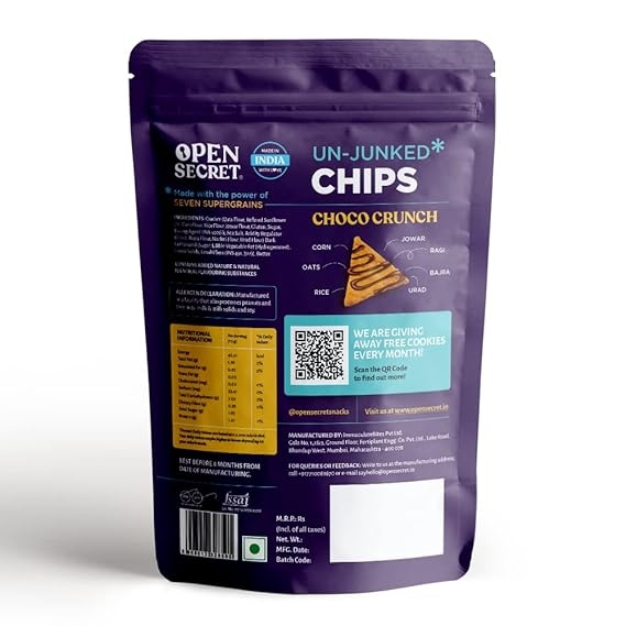 Open Secret Supergrain Chips- Choco Crunch