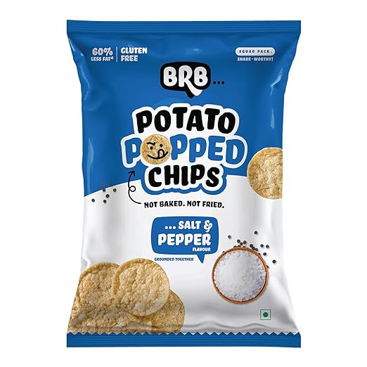 BRB Popped Potato Chips Salt & Pepper Flavour