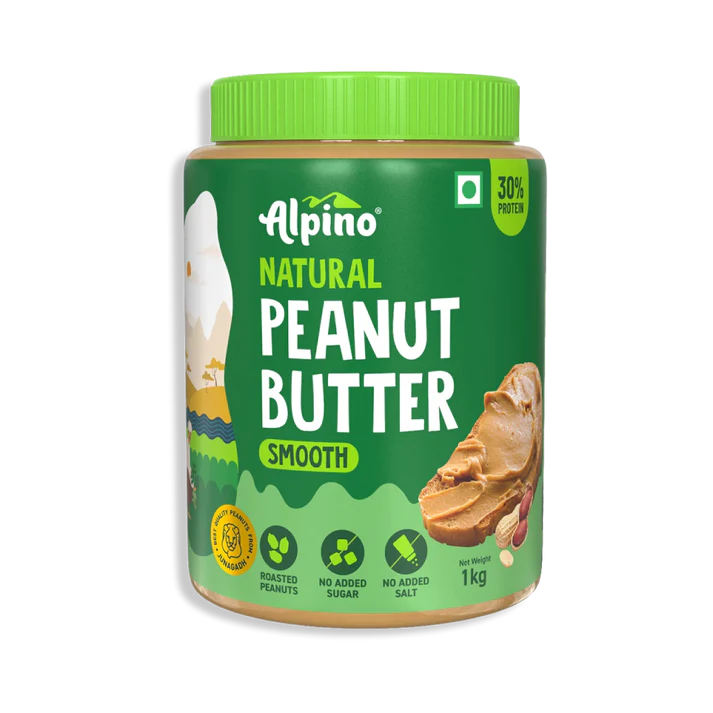 Alpino Natural Peanut Butter Smooth Unsweetened Image