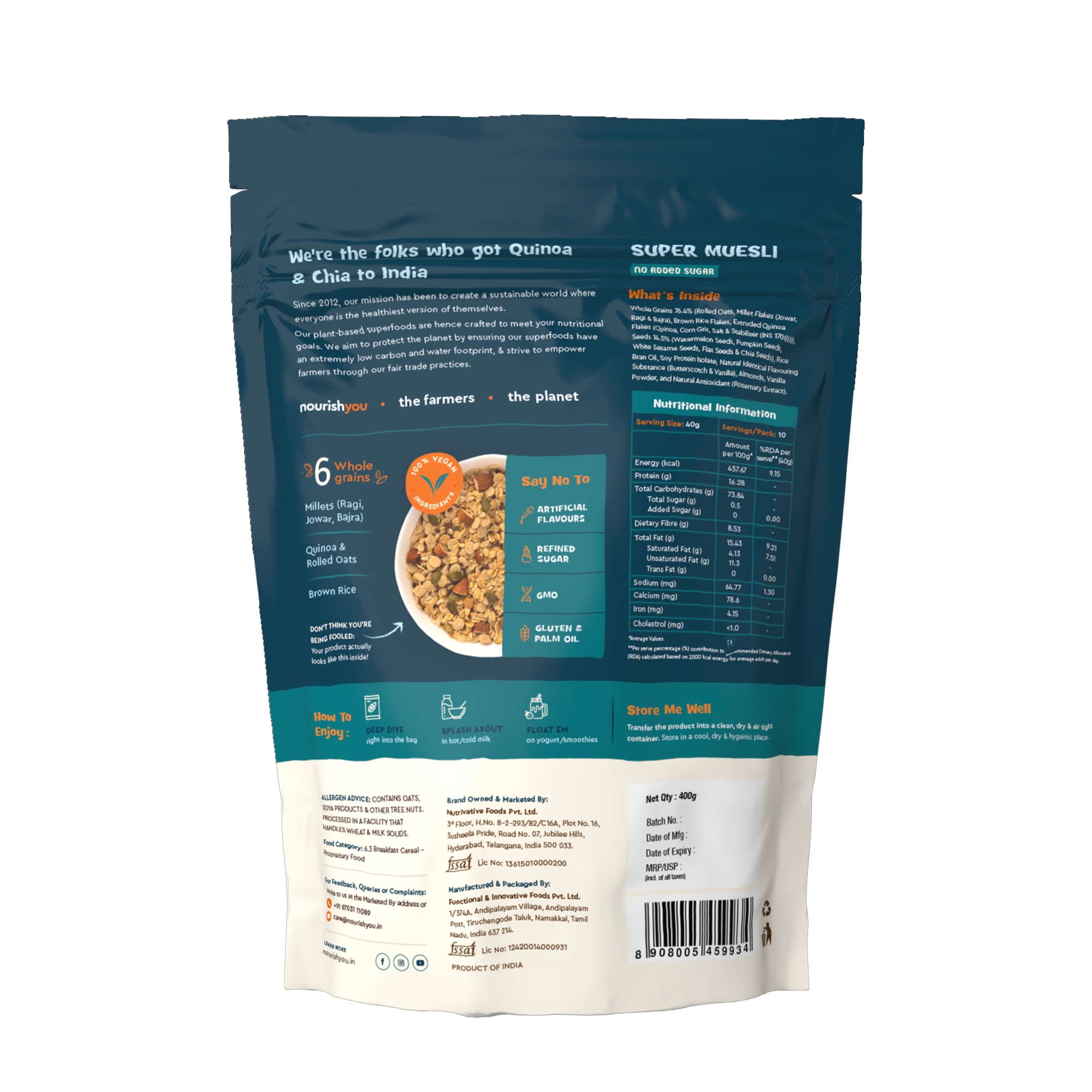 Nourish you Super muesli - no added sugar