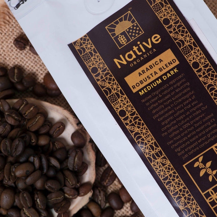 Native Organica Roasted Coffee Beans - Medium Dark Roast