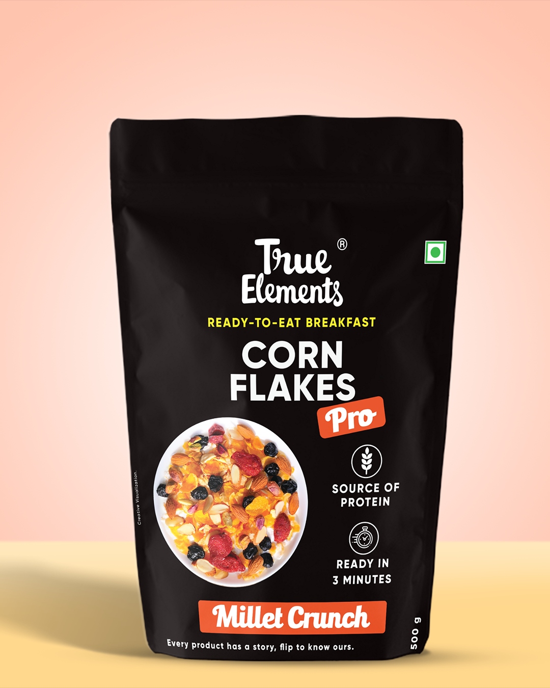 True Elements Corn Flakes Millet Crunch