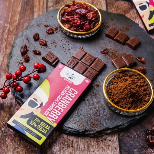 A Diabetic Chef Cranberry Belgian Sugar-Free Dark Chocolate