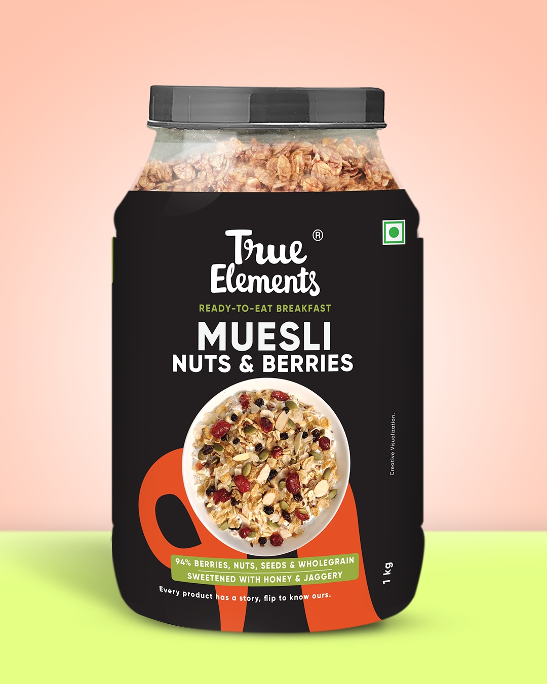 True Elements Crunchy Nuts And Berries Muesli