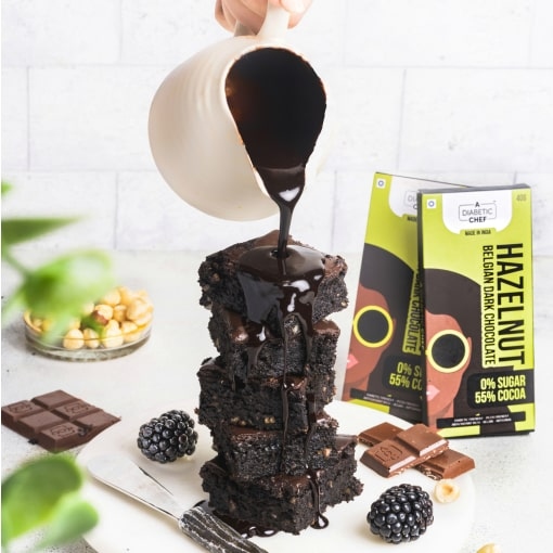 A Diabetic Chef Hazelnut Belgian Sugar-Free Dark Chocolate