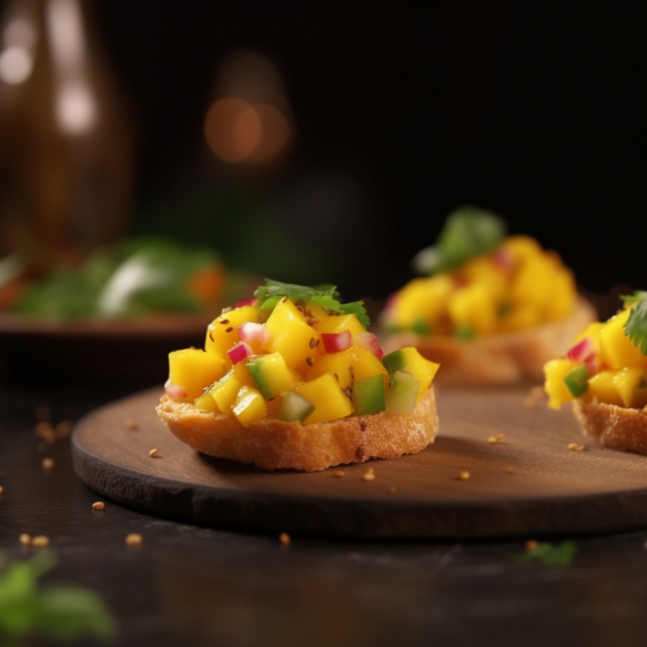 Mango Salsa Canape Chat