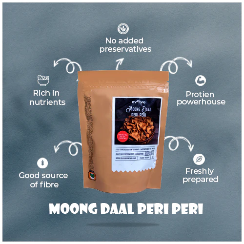 Evolve Moong Daal Chips - Peri Peri
