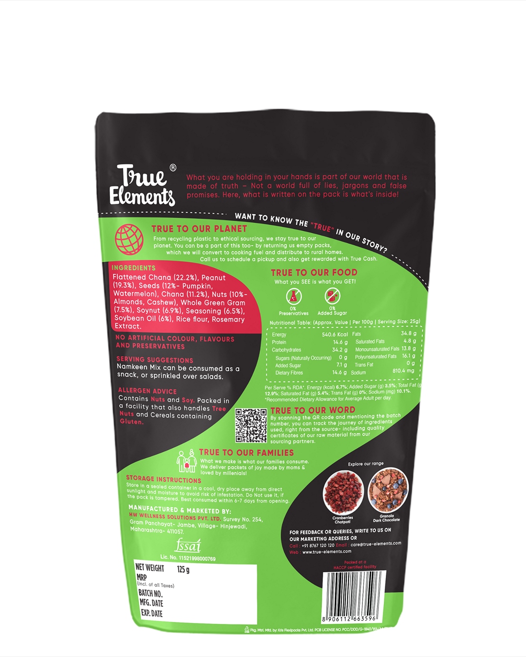 True Elements Namkeen Mix Crunchy Seeds, Nuts And Pulses