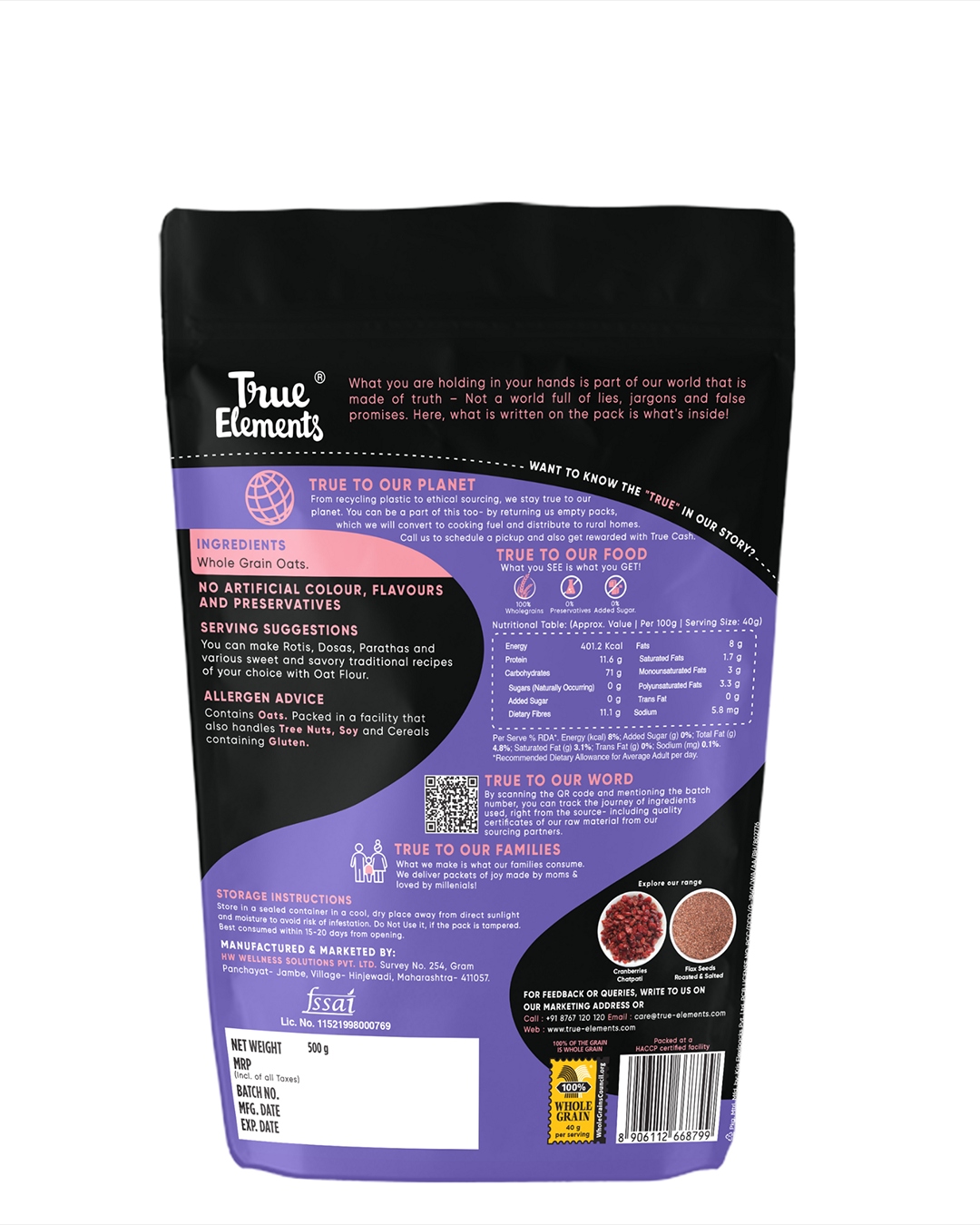 True Elements Oats Flour