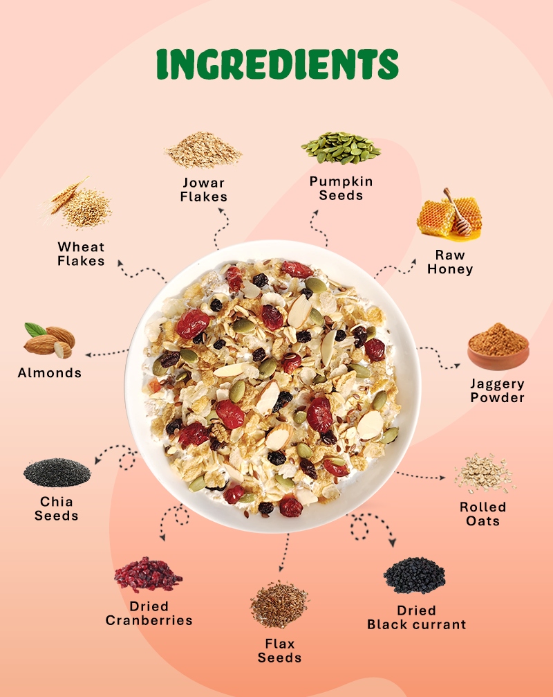 True Elements Crunchy Nuts And Berries Muesli