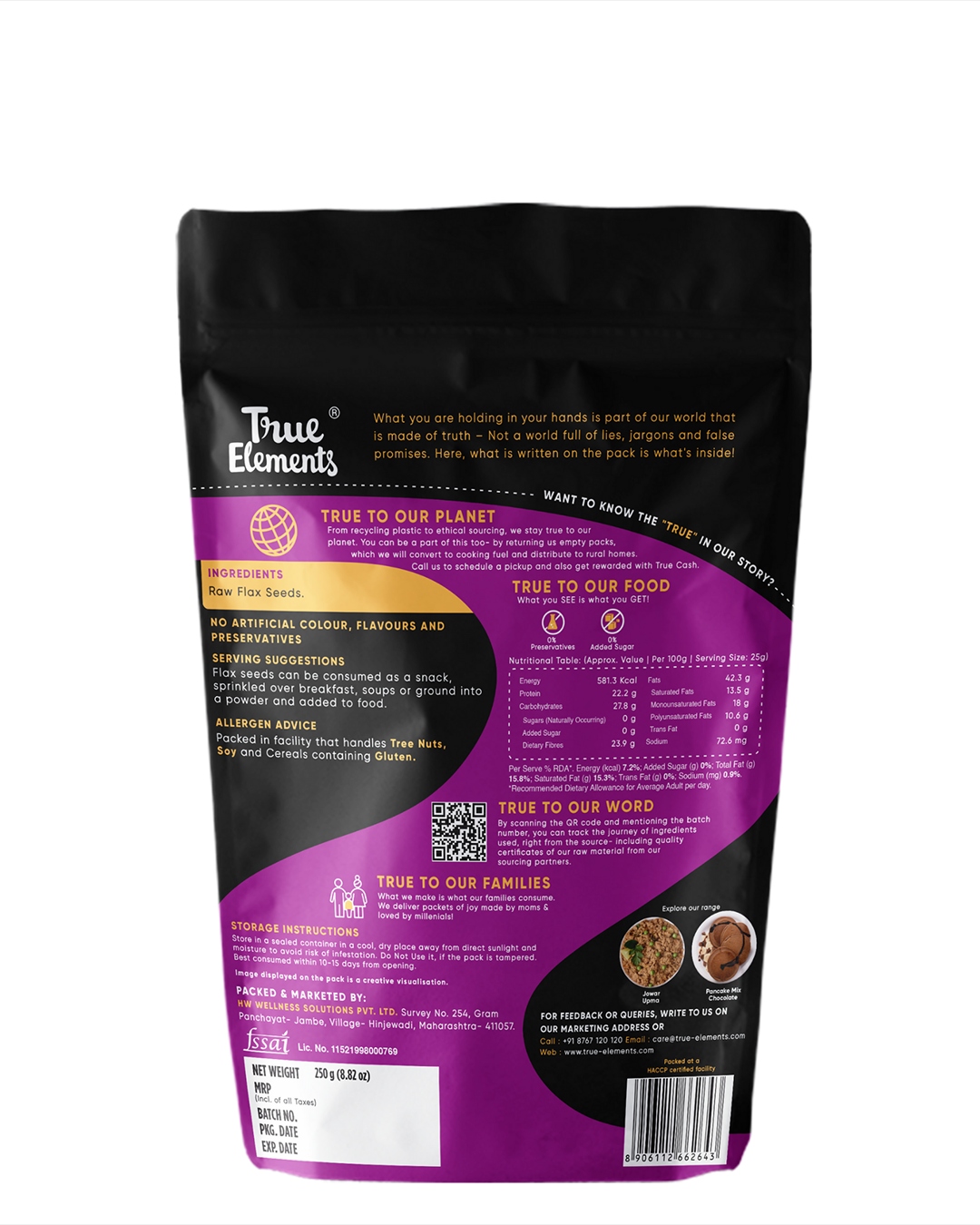 True Elements Raw Flax Seeds