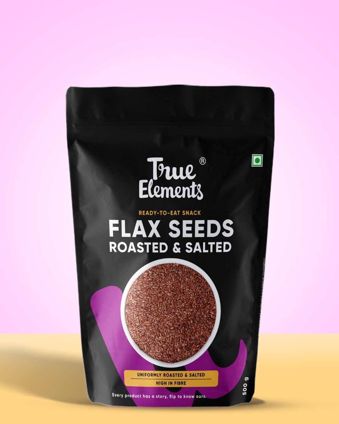 True Elemenets Roasted Flax Seeds Salted Crunch