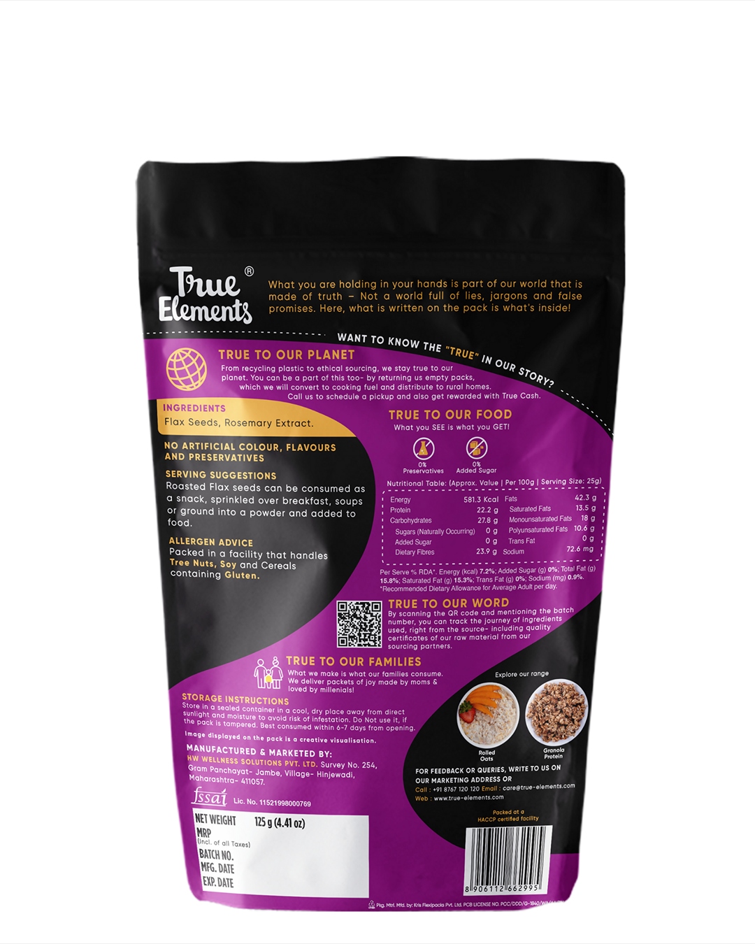 True Elements Roasted Flax Seeds