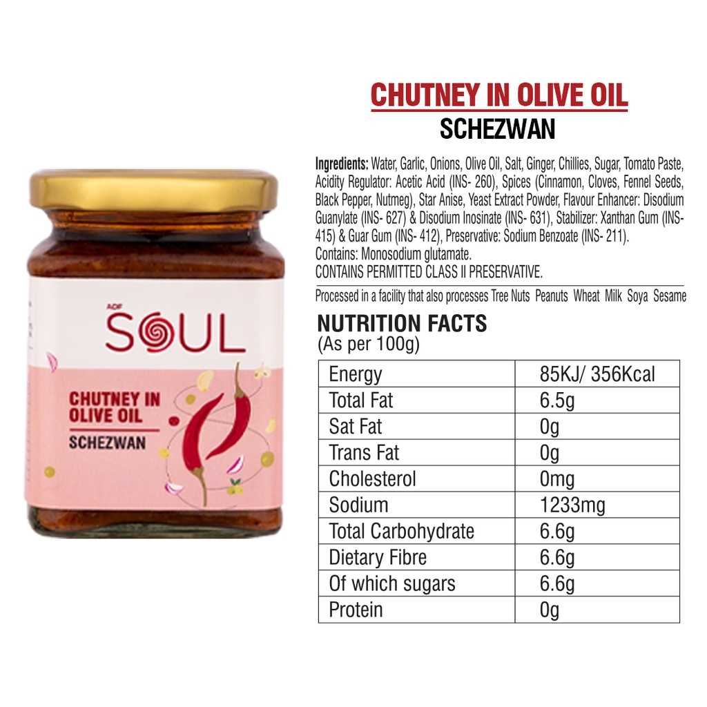 Soul Schezwan Chutney in Olive Oil