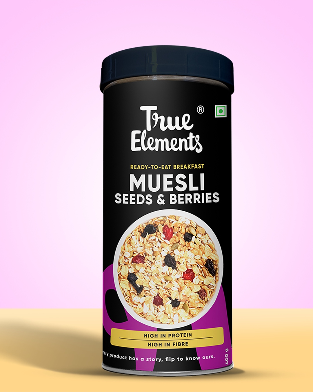 True Elements Seeds & Berries Muesli - 100% Wholegrain Muesli Image