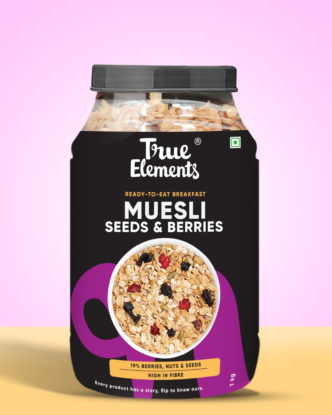 True Elements Seeds And Berries Muesli - Fibre Rich