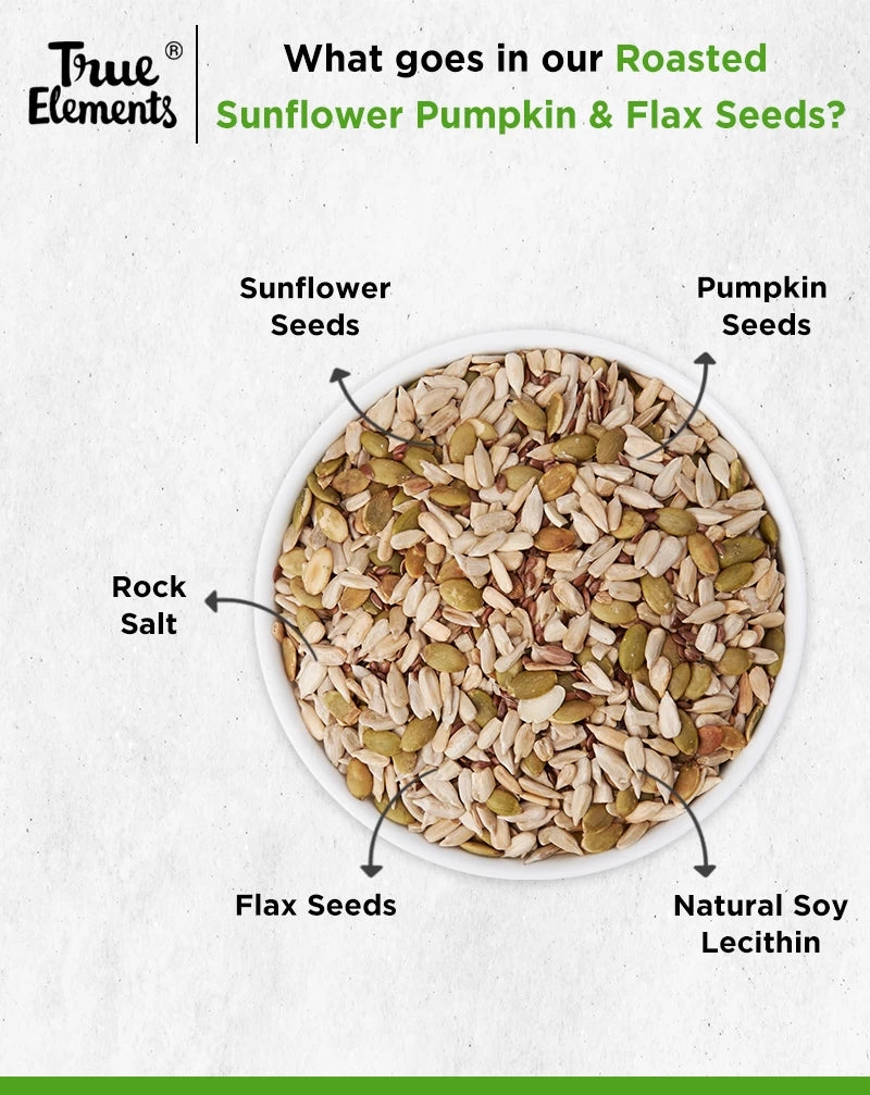 True Elements Roasted Pumpkin Sunflower & Flax Seeds