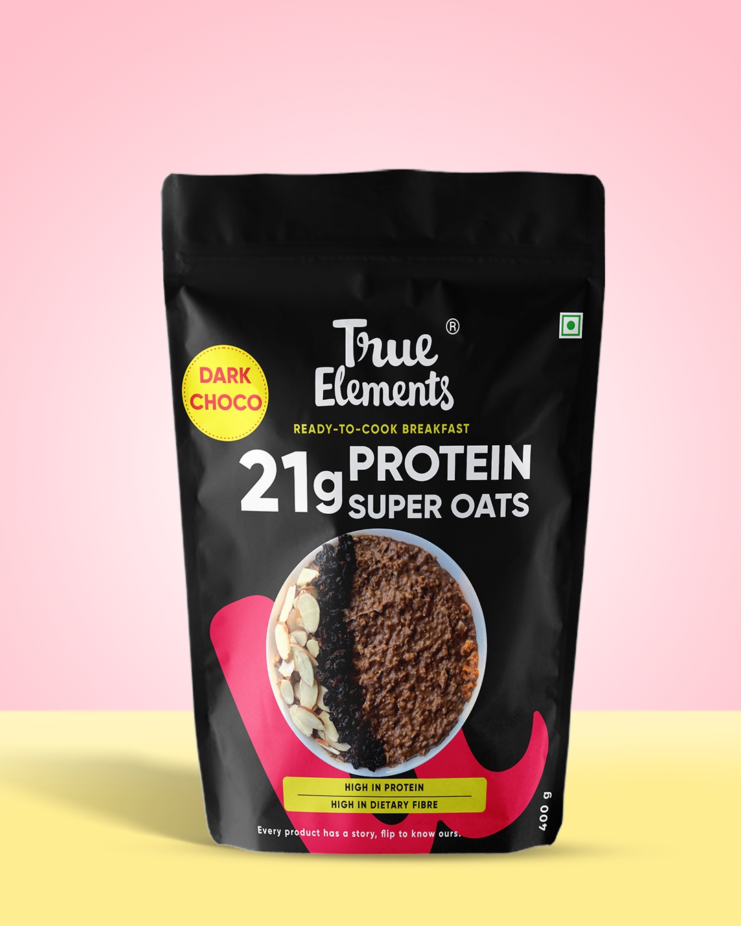 True Elements Protein Oats Dark Chocolate - Contains 21g Protein