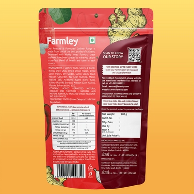 Farmley Thai Chilli Cashews - Roasted