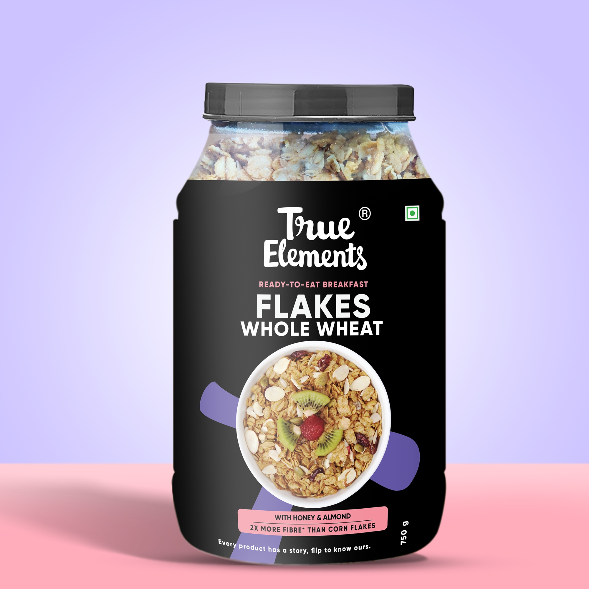 True Elements Wheat Flakes - Dietary Fibre Rich