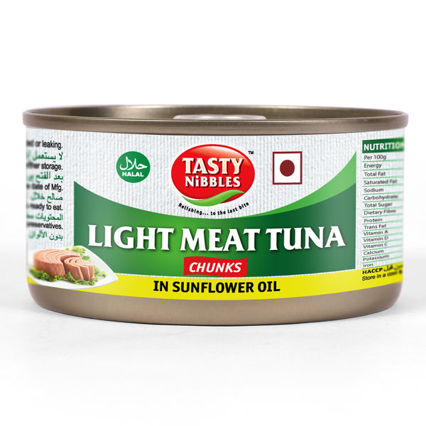 Tasty Nibbles Light Meat Tuna Chunks Sunflower Oil Image