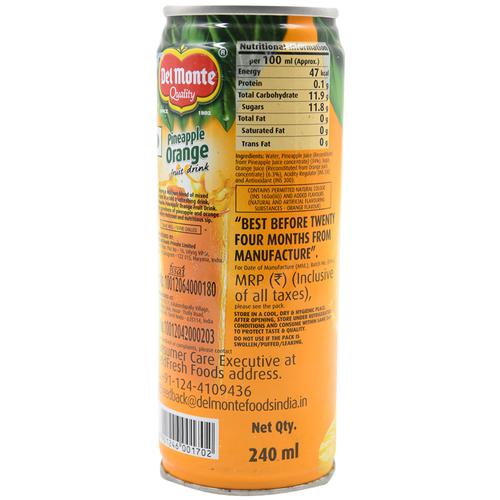 Del Monte Fruit Drink  Pineapple Orange Image