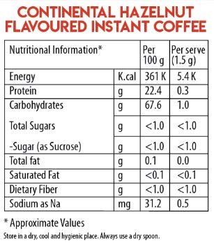 Continental Coffee Hazelnut Flavoured Freeze Dried Coffee Image