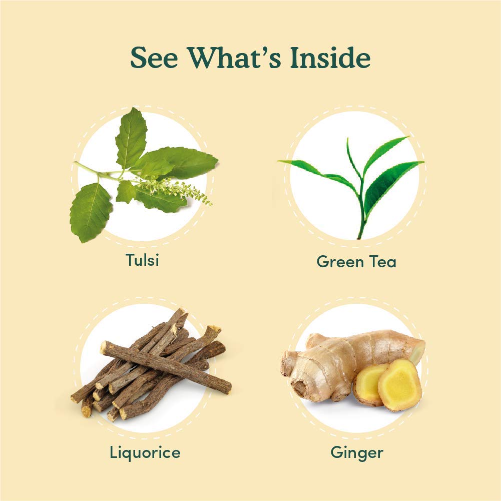 Vahdam Organic Tulsi Ginger Tea Image