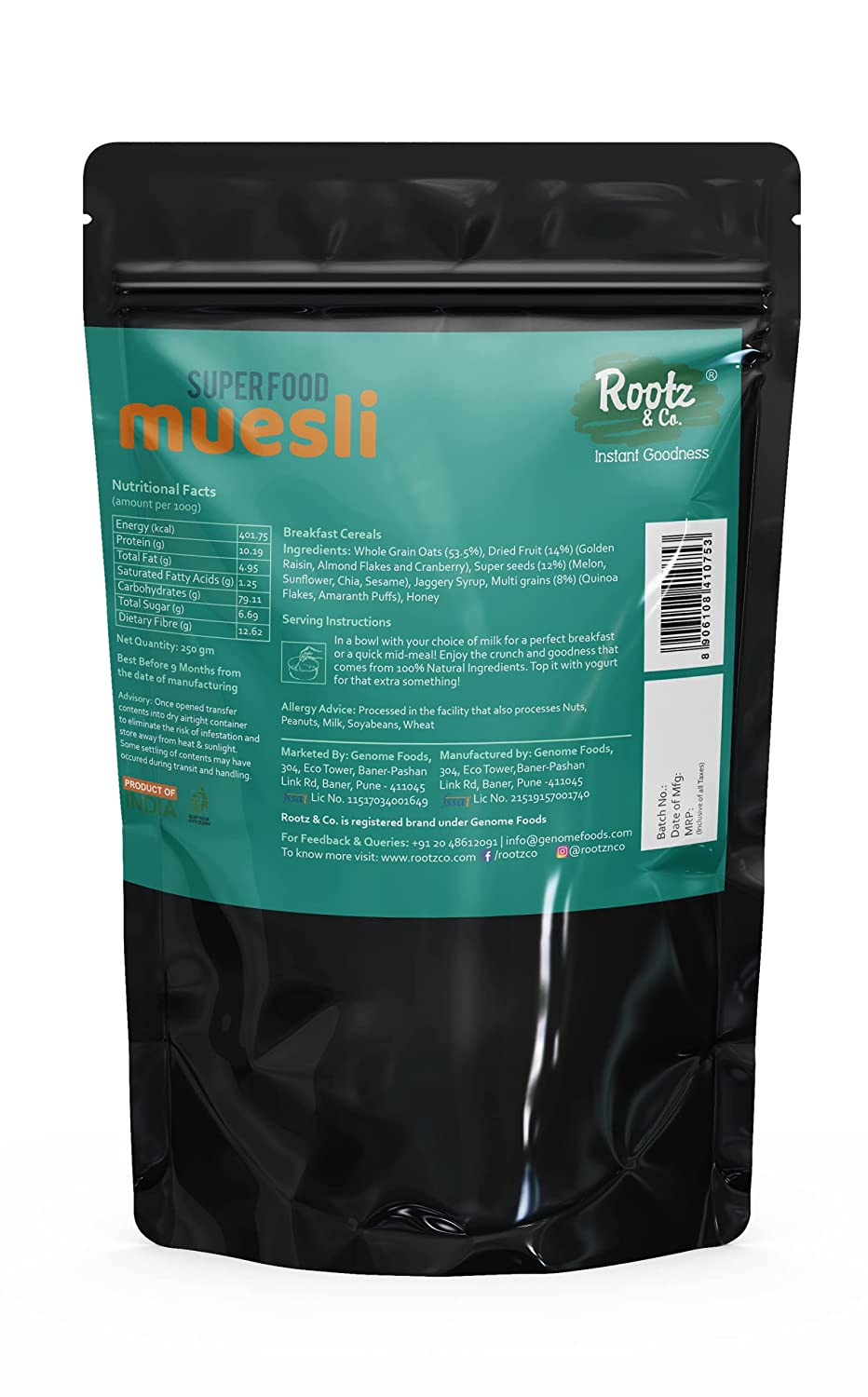 Rootz & Co Superfood Muesli Image