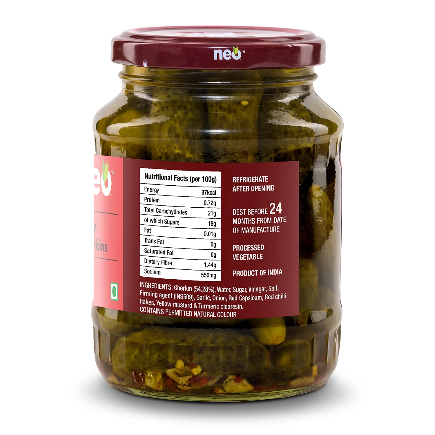 Neo Foods Spicy Gherkins Image