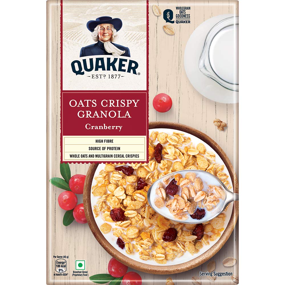 Quakar Oats Crispy Granola Cranberry Image