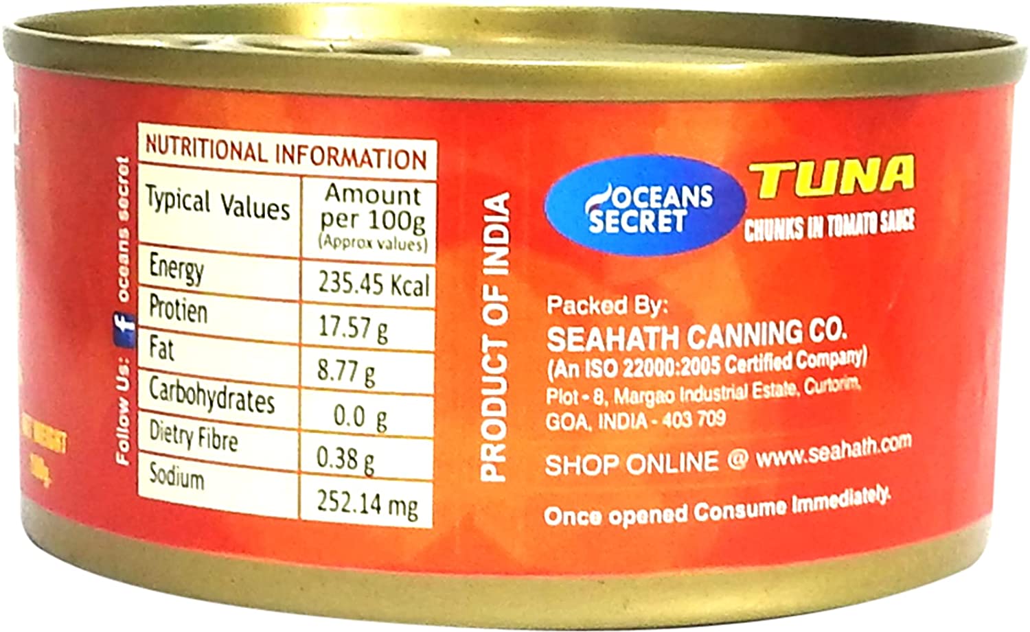 Ocean's Secret Canned Tuna Chunks in Tomato Sauce Image