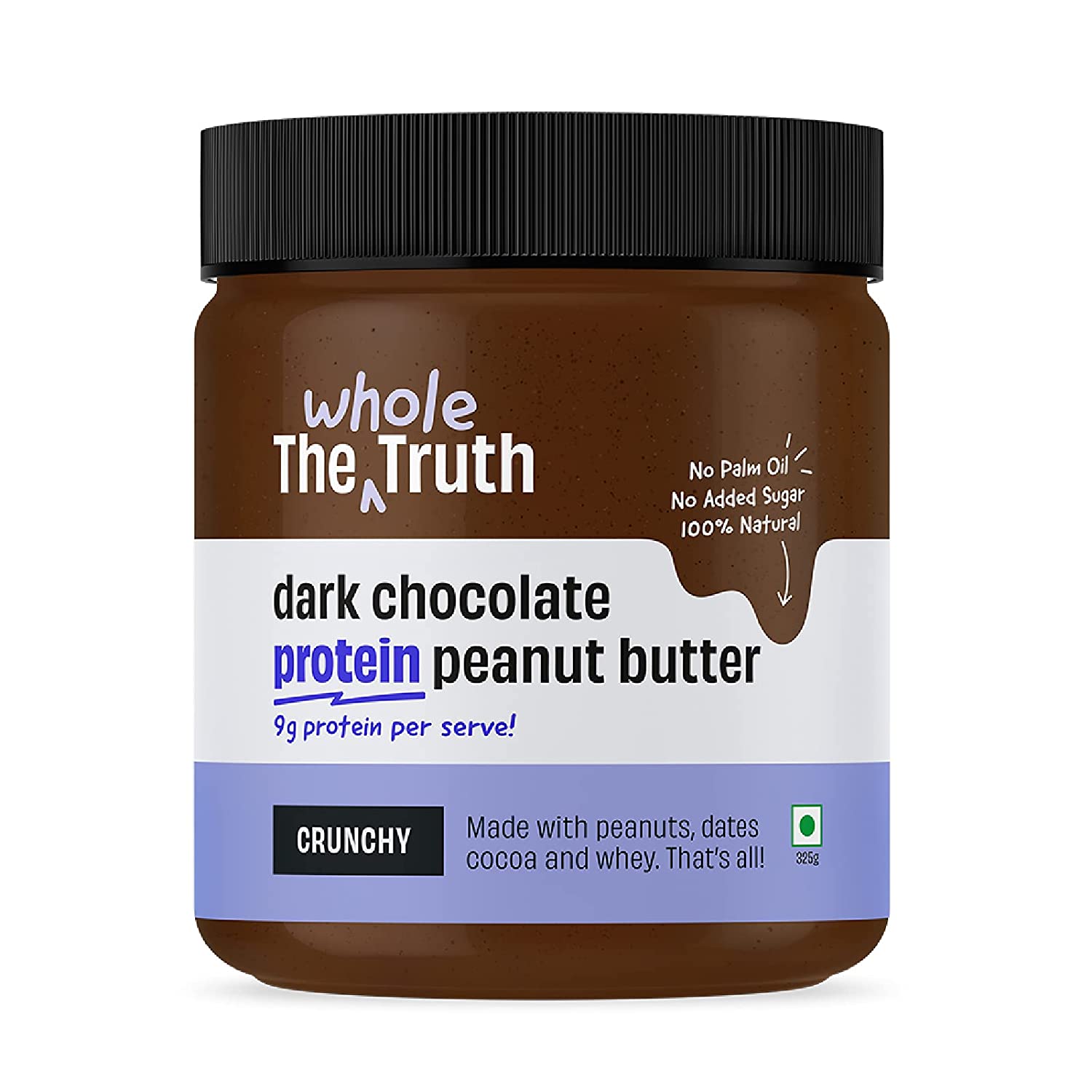 The Whole Truth Dark Chocolate Protein Peanut Butter Crunchy Image