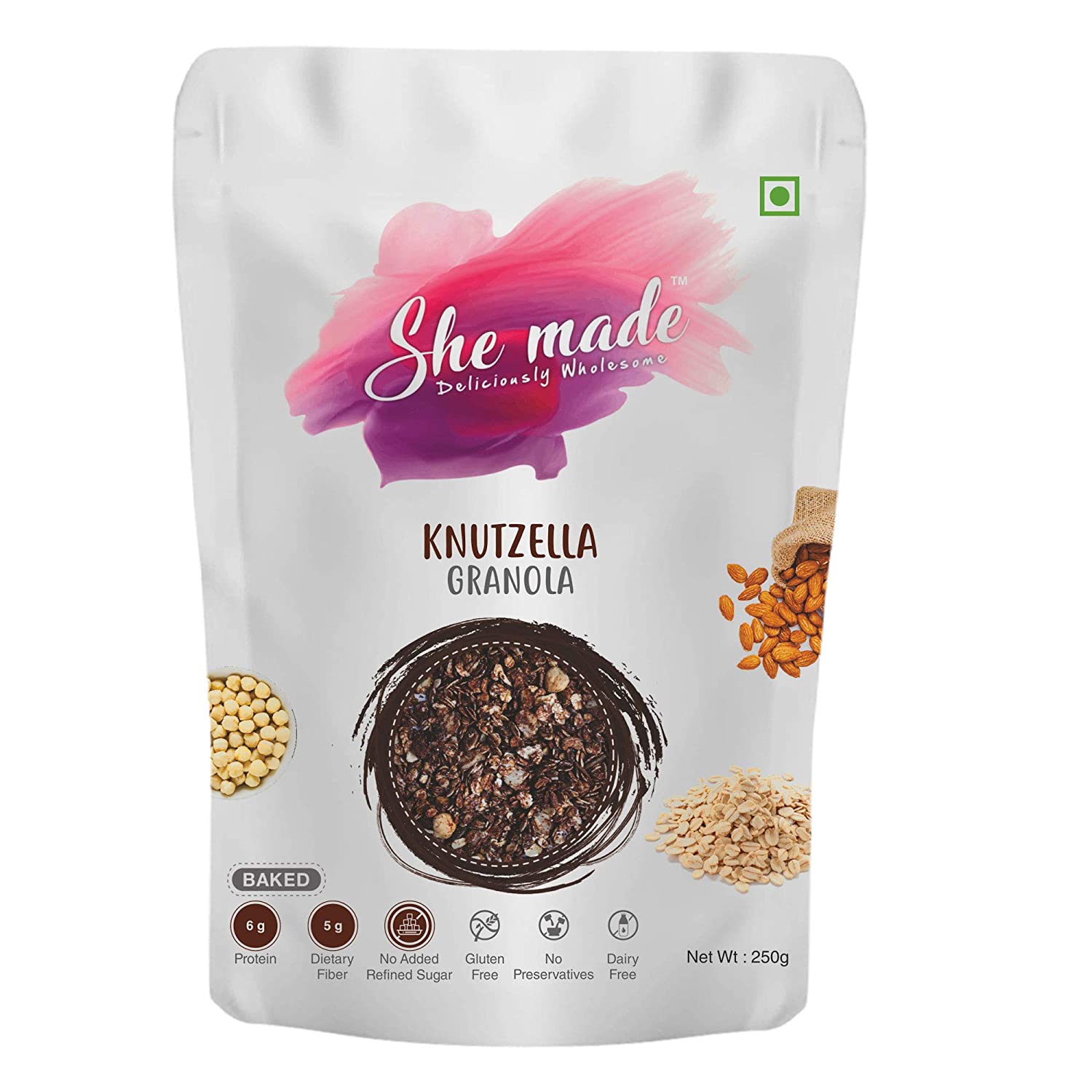 She Made Foods Granola Cereals Healthy Knutzella Chocolate Granola Image