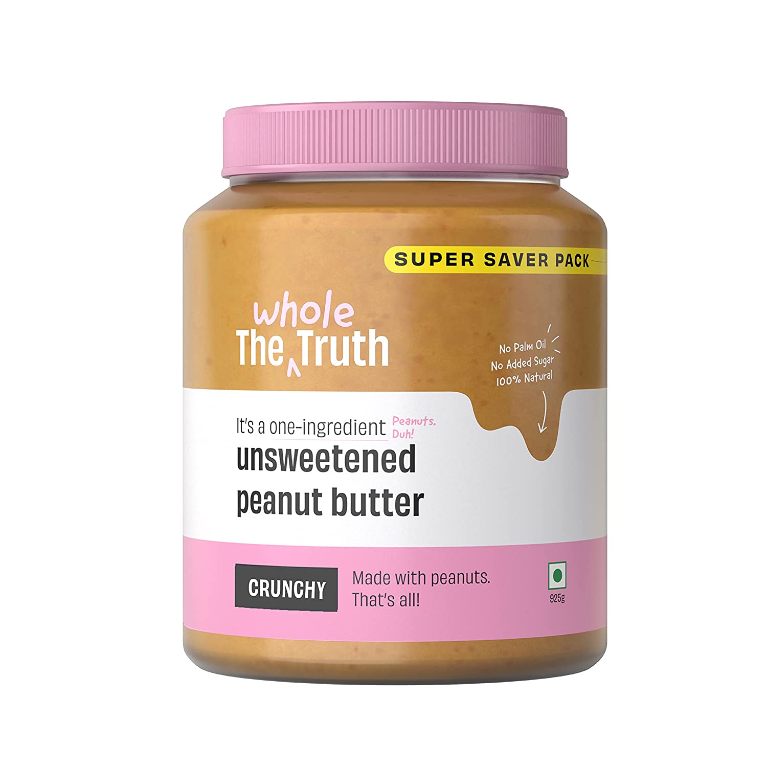 The Whole Truth Unsweetened Peanut Butter Crunchy Image