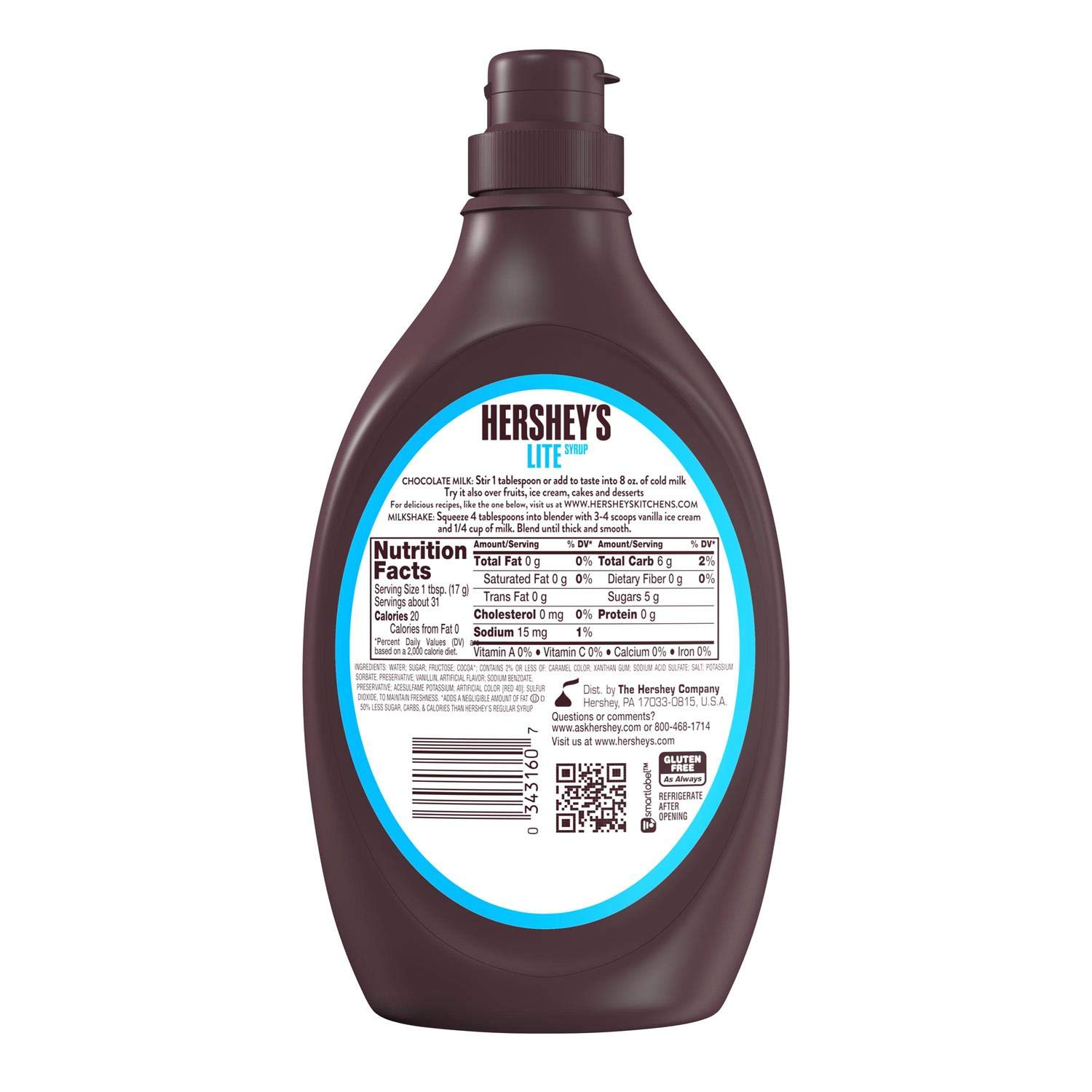 Hershey's Syrup Lite Genuine Chocolate Flavor Image