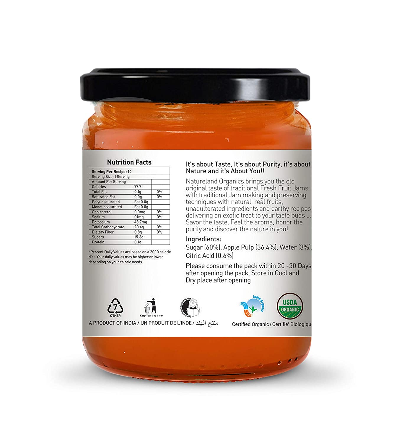 Natureland Organics Apple Jam Image