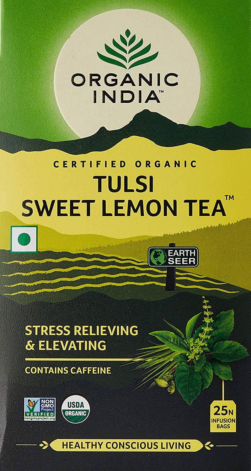 Organic India Tulsi Sweet Lemon Tea Bags Image