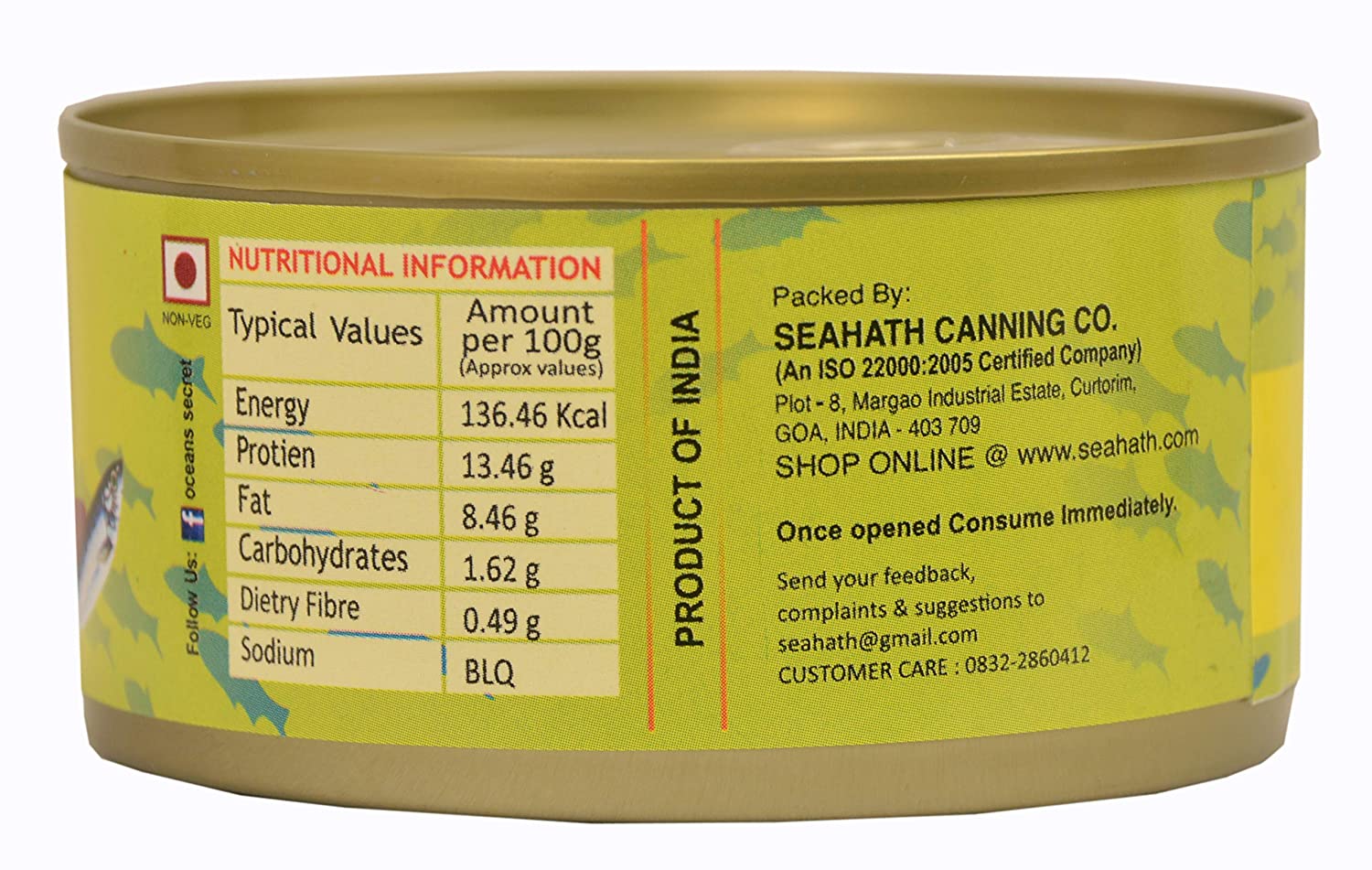 Ocean's Secret Canned Sardines in Veg Oil With Natural Lemon Juice Image