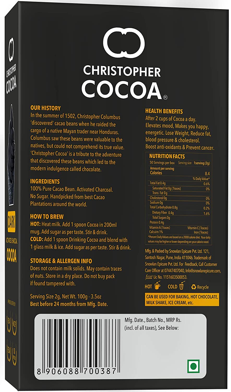 Christopher Cocoa Activated Charcoal Dark Cocoa Image