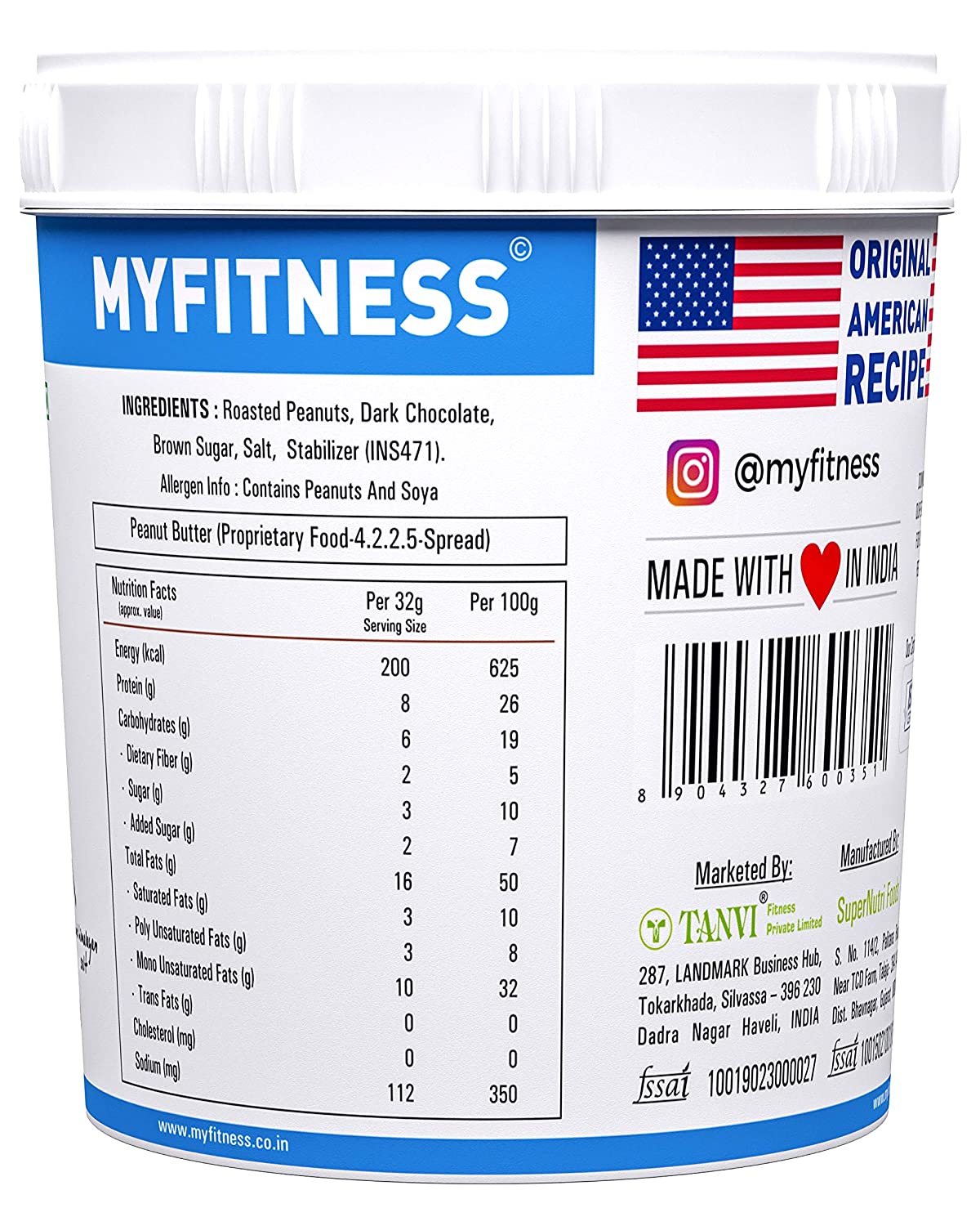 Myfitness Chocolate Peanut Butter Smooth Image