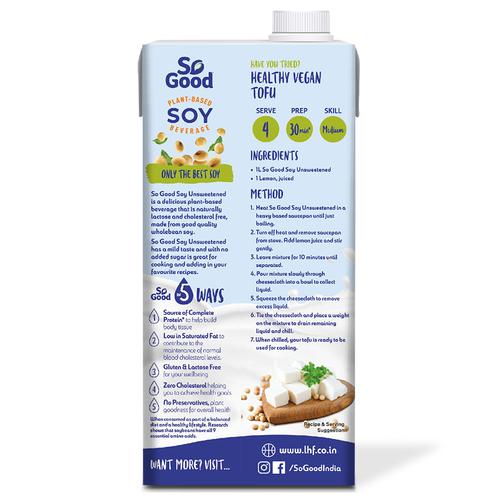 So Good Plant Based Soy Beverage Unsweetened Image