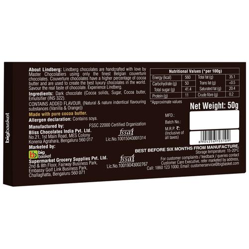 Lindberg Orange Pure Belgian Dark Chocolate Image