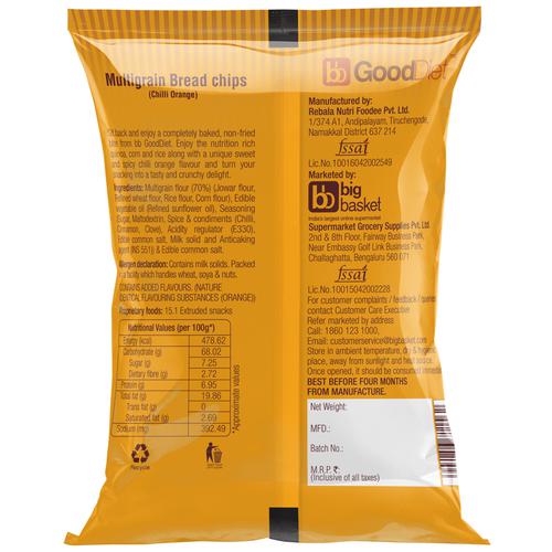 GoodDiet Multigrain Bread Chips Chilli Orange Image