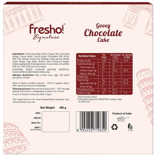 Fresho Signature Gooey Chocolate Cake Image