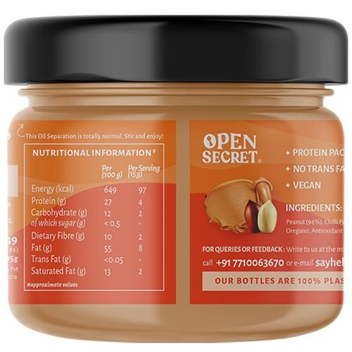 Open Secret Nutty Spread Spicy Peanut Butter Image