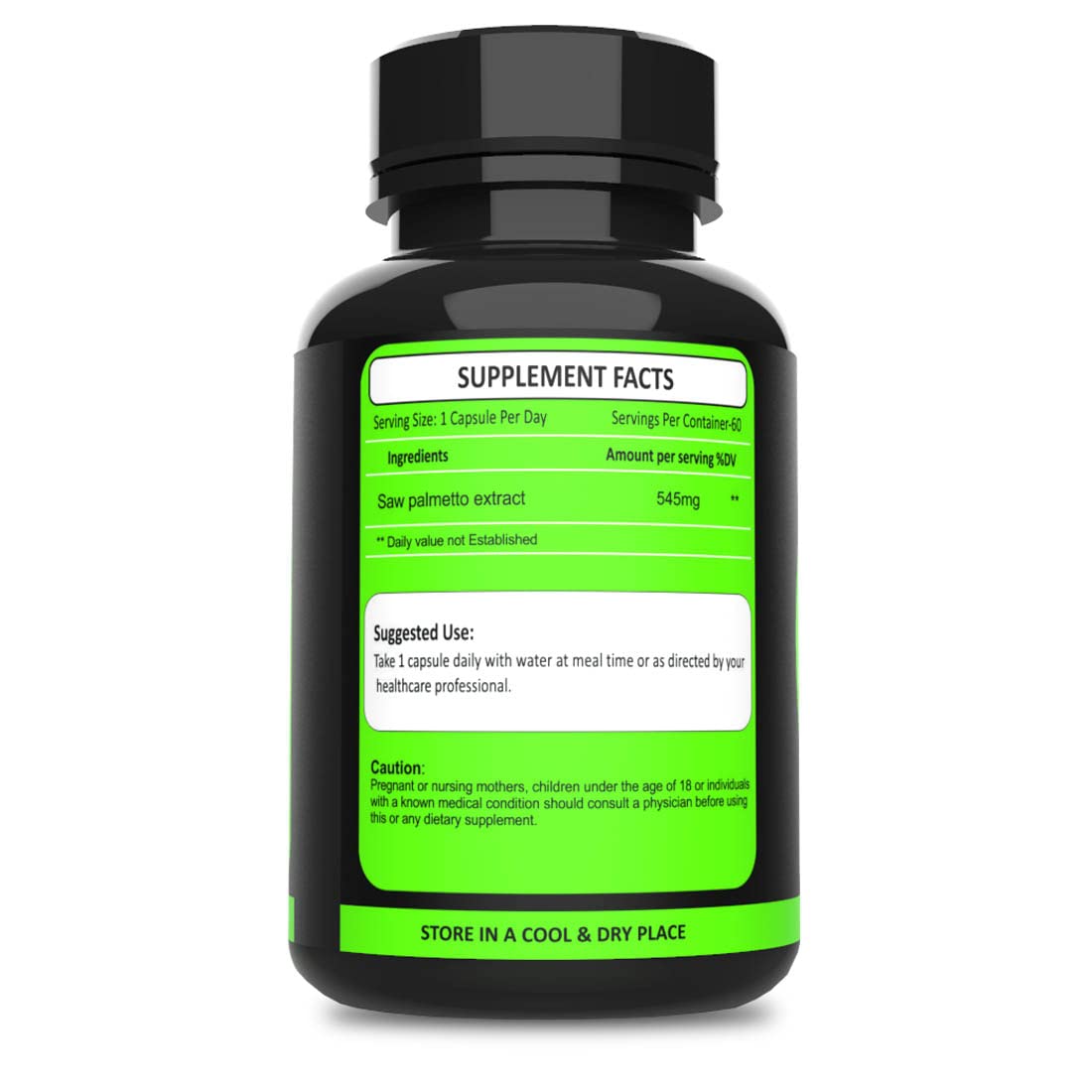 Vukrix Saw Palmetto Extract Supplement Capsules Image