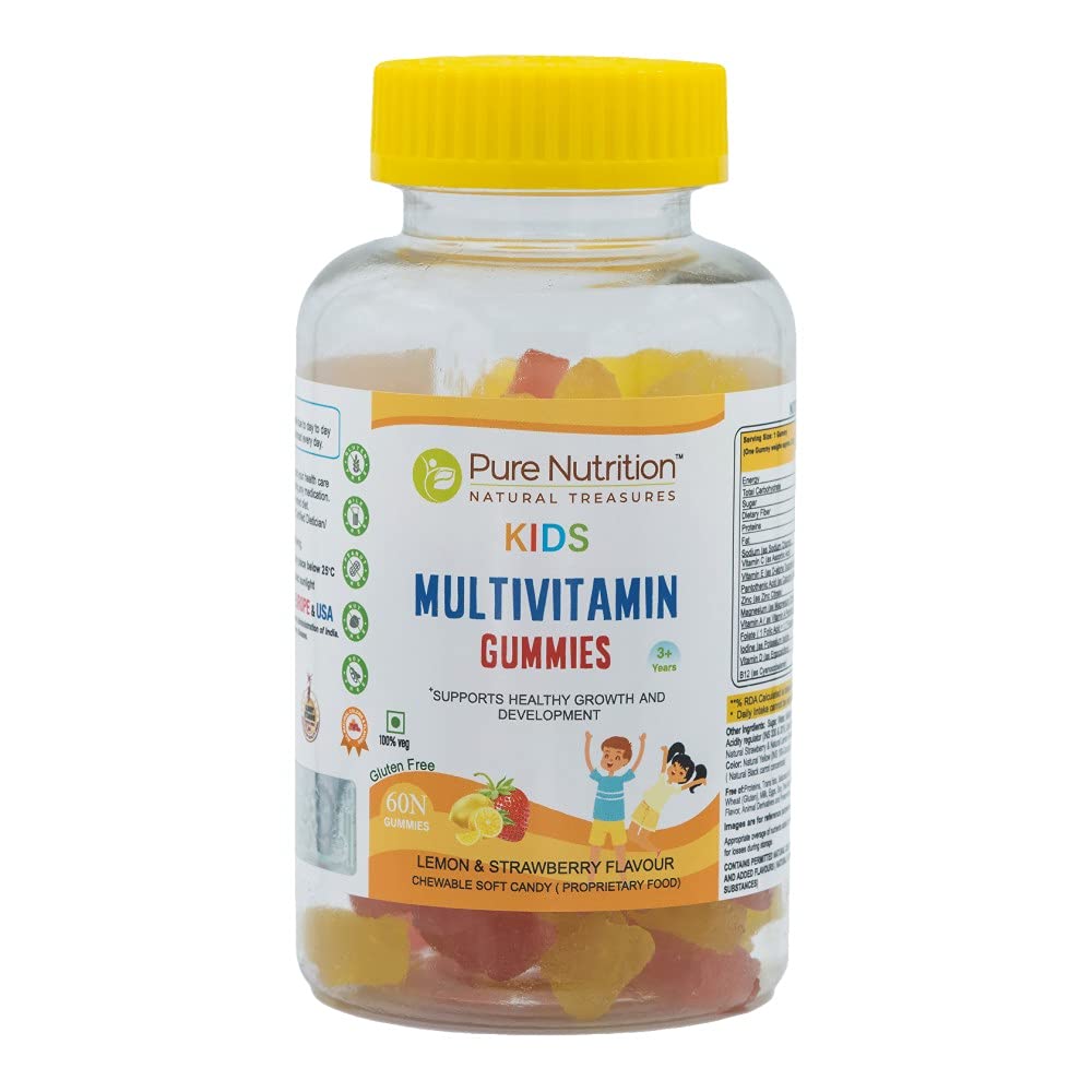 Pure Nutrition Kids Multivitamin Gummies Lemon & Strawberry Flavour Image
